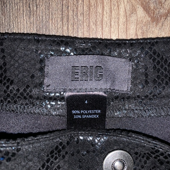 ERIC snake print black ankle pants. Never worn - Picture 3 of 5